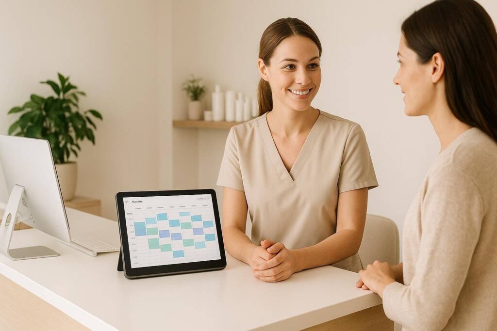 From Instagram DM to Confirmed Med Spa Consultation: A Booking Workflow 1 aesthetic clinic appointment reception 1